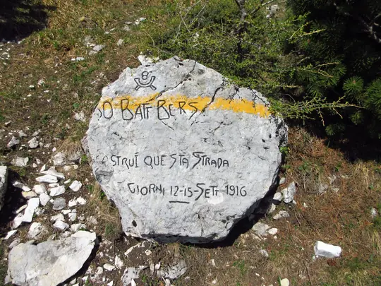 Testimonianza dei costruttori della strada