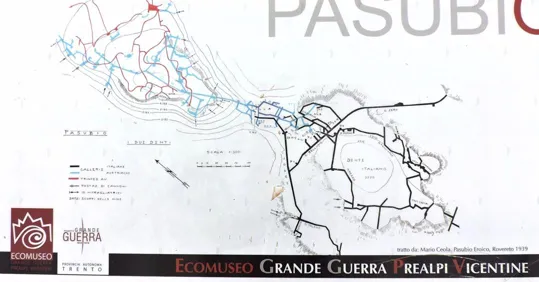 Pasubio - Piantina dei due Denti