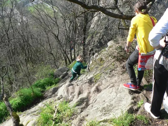 Rocca Pendice - Sentiero del ritorno, un punto difficile