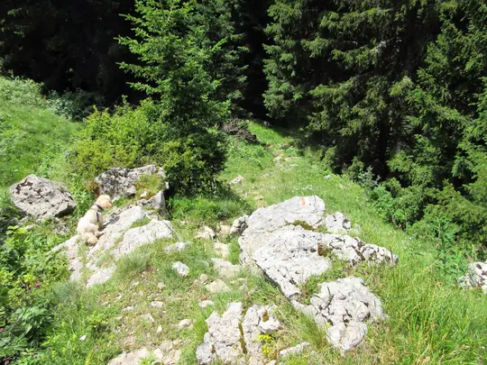 Punto difficile della discesa