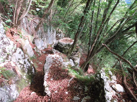 Passaggio prima della svolta a destra