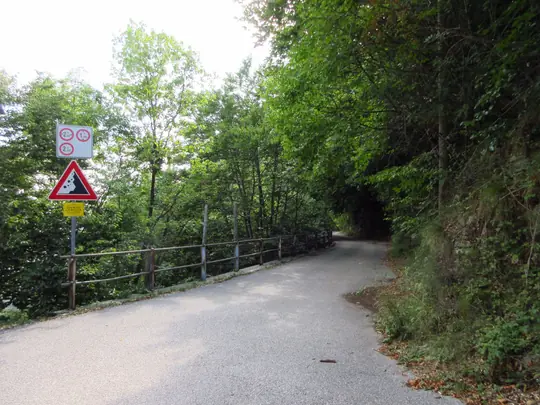 Inizio della strettoia