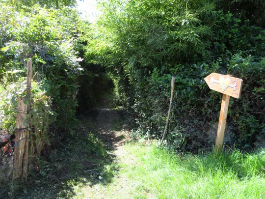 Inizio della mulattiera da contrà Soster