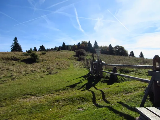 Incrocio con la strada, proseguire a sinistra
