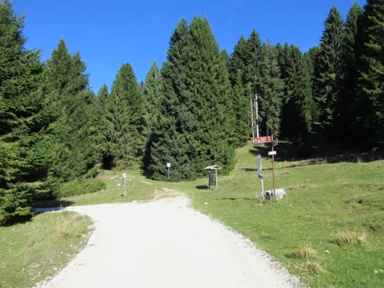 Dettaglio dell'incrocio dove si lascia la strada bianca