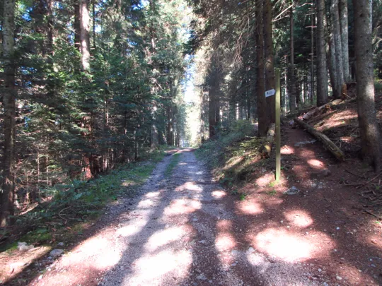 A destra il sentiero che porta al cimitero