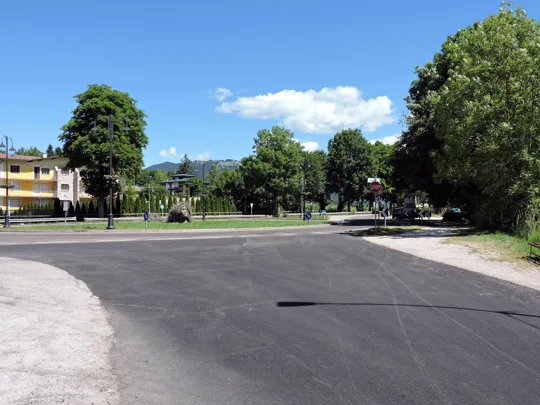 Rotatoria di Treschè Conca prima della galleria