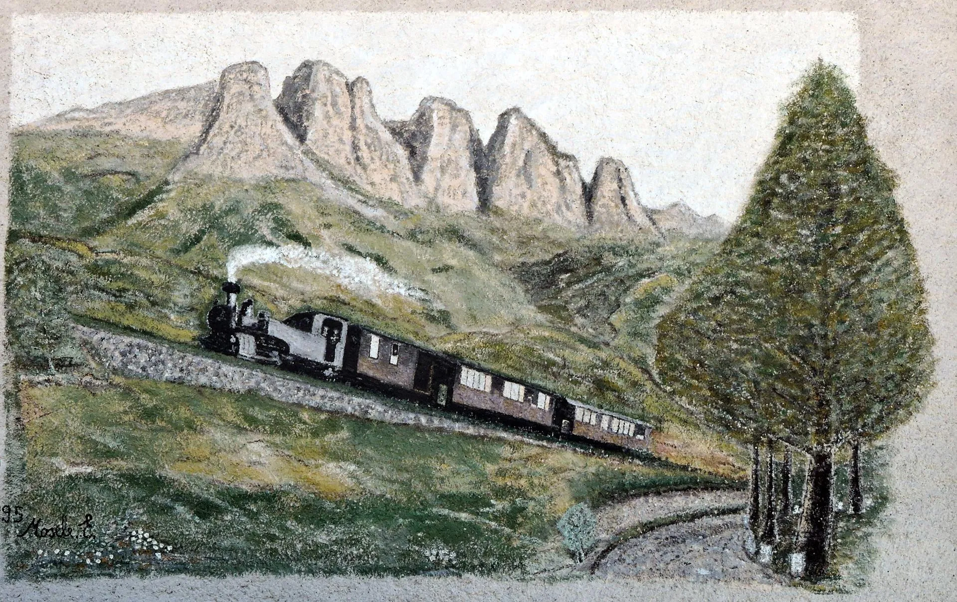 La strada del vecchio trenino