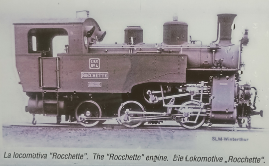 Foto storica della locomotiva "Rocchette"