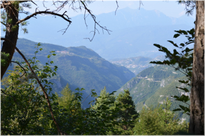 Visuale della valle a Nord verso Rovereto