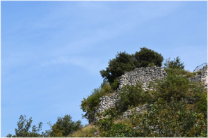 Particolare sulla mura di Castel Penede