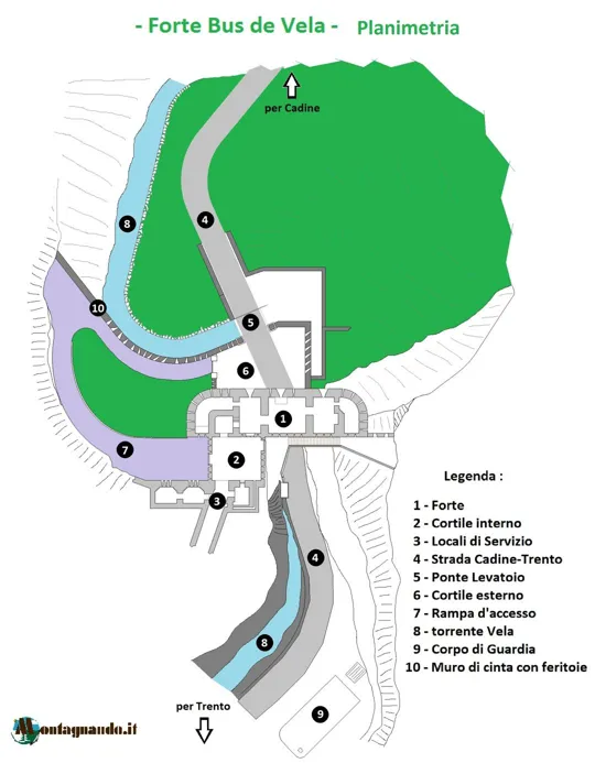 Planimetria del Forte Bus de Vela