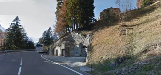 Il forte all'altezza della tagliata stradale