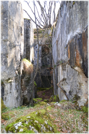 Forte Tombio Piccolo - il corridoio interno