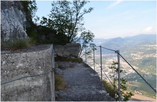 Fortificazioni Sorasass - vista dall'osservatorio