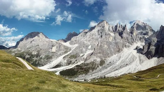 parte terminale della Val Venegia e vista sul Mulaz