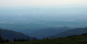 La pianura vista dal monte Frolla