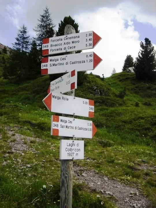 Colbricon - Percorsi