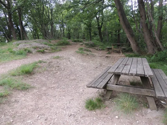 Tutt'attorno sono presenti alcuni tavoli con panche in legno, ideali per un picnic