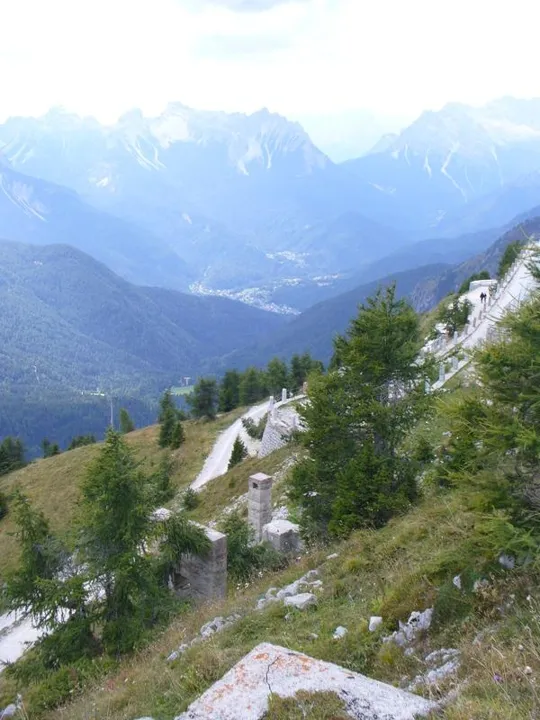 Forte Rite - sostegni di rinvio della teleferica