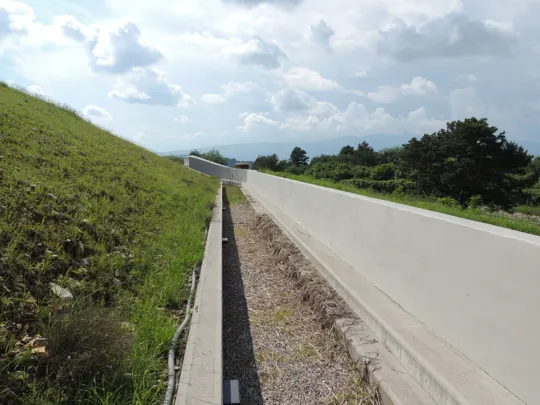 La trincea sul lato Nord