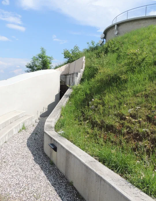 L'accesso alla trincea sul lato Est