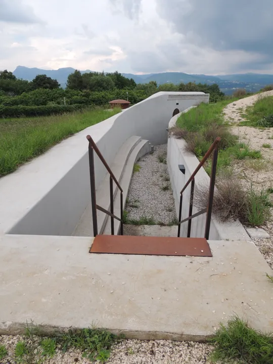 L'inizio della trincea lato Ovest