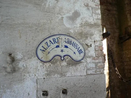 Forte Gazzera - Indicazioni originarie del ponte levatoio