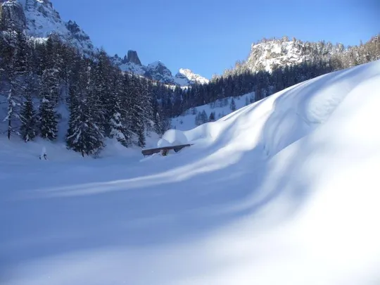 Malga Grava - Impossibile riconoscere cosa vi è sotto la neve...