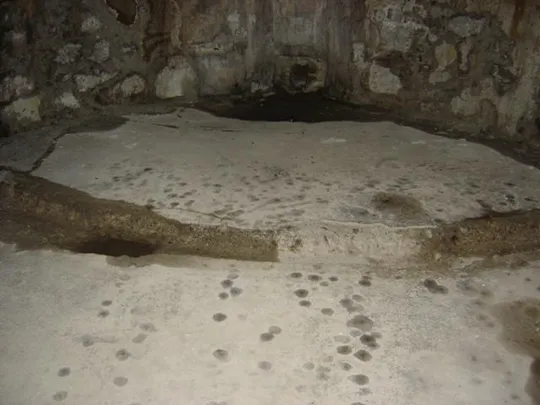 Werk Mitterberg - Nel solco alloggiava la piastra in metallo per facilitare il brandeggio