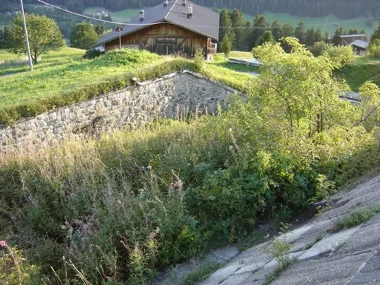 Werk Mitterberg- Vista del fossato a Sud