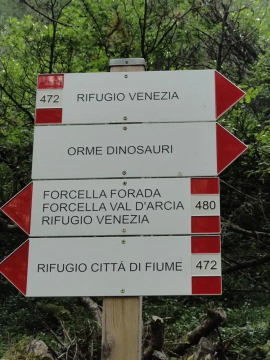 Orme Dinosauri - Cartelli indicatori