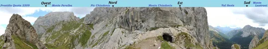 Panoramiche dal caposaldo a Quota 2209