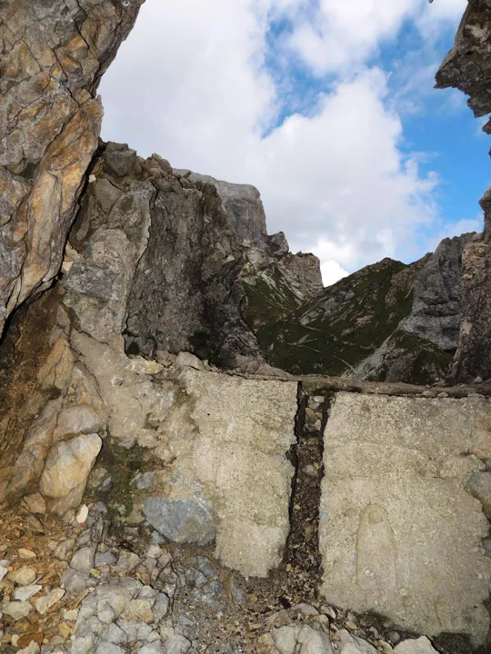 L'apertura della cannoniera verso Passo Sesis