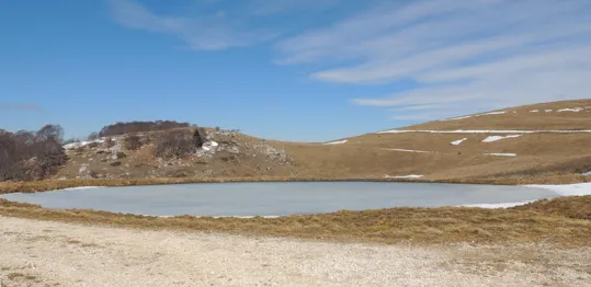 Una delle numerose pozze d'acqua