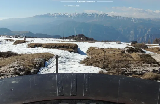 La catena del Monte Baldo, con in evidenza Cima Valdritta m. 2218