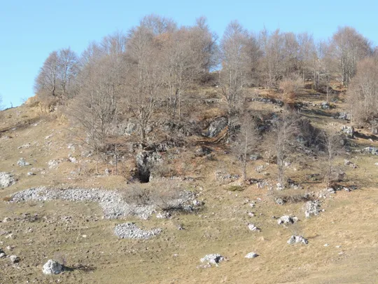 Tracce della Grande Guerra vicino alla Bocchetta della Vallina