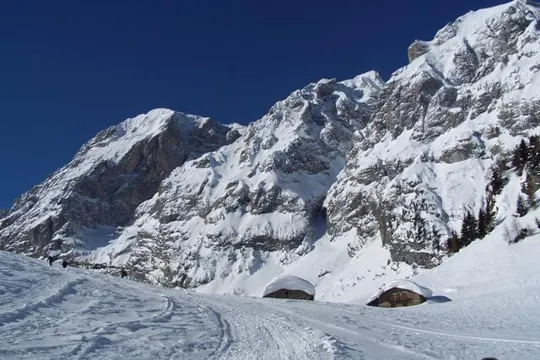 Malga Lòsch vista dalla Stazione della seggiovia