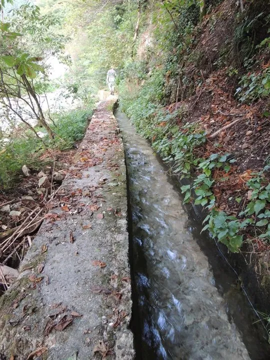 Il percorso per raggiungere la cascata