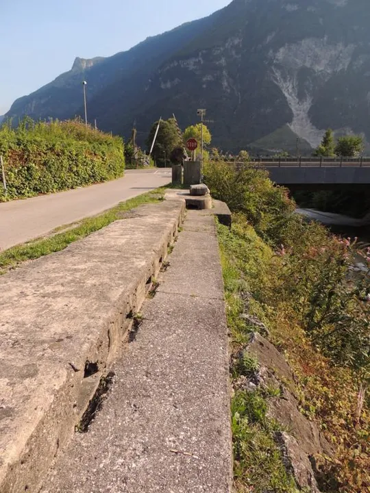 Trincerone di Grigno - vista verso l'Altopiano di Asiago