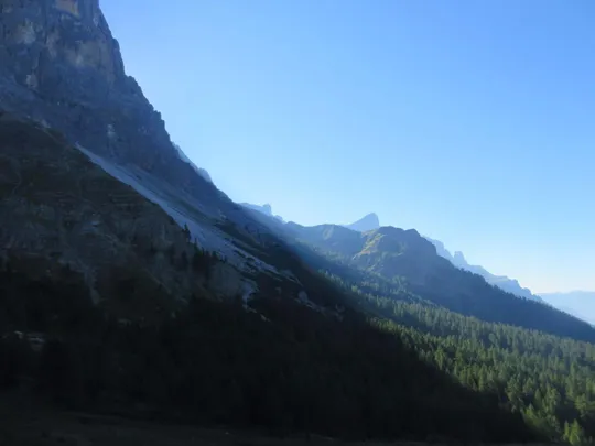 Rifugio Rosetta - Vista del sentiero in costa